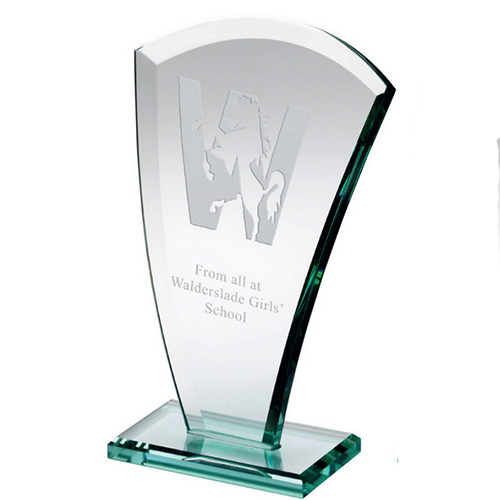 Curved Crystal Corporate Award |10mm thick | 184mm |