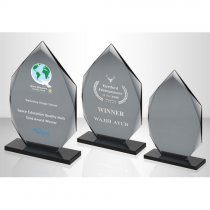 Diamond Smoked Crystal Corporate Award |10mm thick | 178mm |