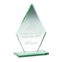 Diamond Jade Crystal Corporate Award |10mm thick | 203mm |