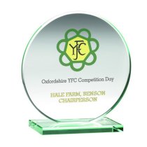 Perfect Jade Crystal Corporate Award |10mm thick | 203mm |