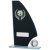 Football Mirror Glass Trophy | 185mm | G7  - HGLF15B
