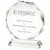 Crystal Octagonal Stand Trophy | 140mm | 15mm Thick - T8432