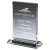 Clear Glass Rectangular Stand | 155mm | 10mm Thick - T0916