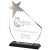 Crystal Star Trophy With Black Base | 180mm | 10mm Thick - T3719