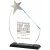 Crystal Star Trophy With Black Base | 230mm | 10mm Thick - T3721