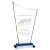 Crystal Trophy with Blue Base | 290mm | 10mm Thick - T7881