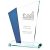 Clear/Blue Glass Stand | 180mm | 10mm Thick - T4033