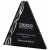 Triangular Silver Glass Trophy | Black Background | 200mm | 20mm Thick - T4057