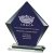 Clear/Blue Glass Diamond Stand Trophy | 160mm | 10mm Thick - T3876