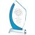 Blue/Clear Glass Trophy | 250mm | 10mm Thick - T4063