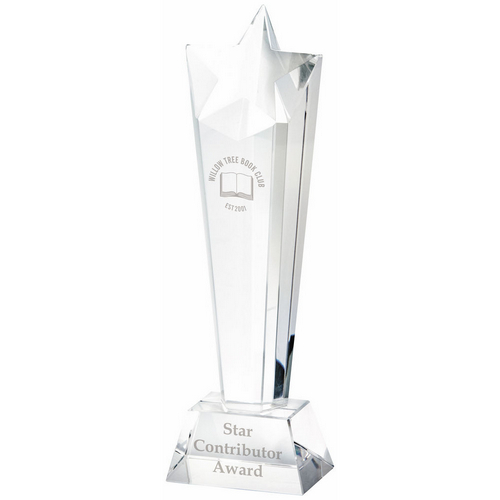 Crystal Star Column Trophy | 230mm
