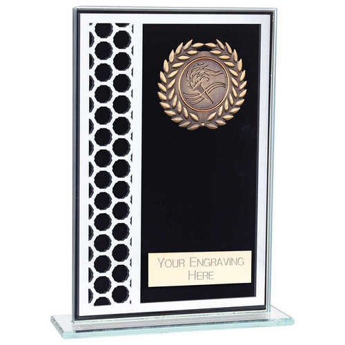 Titanium Glass Trophy | Black | 160mm