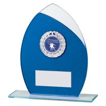 Draco Glitter Glass Trophy | Blue | 165mm