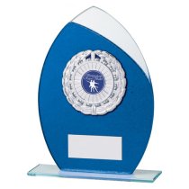 Draco Glitter Glass Trophy | Blue | 185mm
