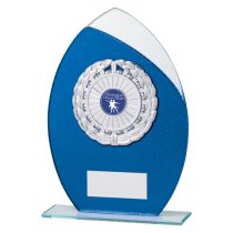 Draco Glitter Glass Trophy | Blue | 205mm