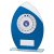 Draco Glitter Glass Trophy | Blue |  205mm - CR19621C