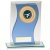 Azzuri Wave Multisport Mirror Glass Trophy | Blue & Silver | 145mm - CR20566B