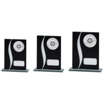 Spirit Multisport Mirror Glass Trophy | Black & Silver | 145mm