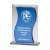 Azzuri Wave Mirror Glass Award | Blue & Silver | 125mm - CR2137A