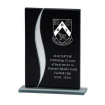 Spirit Mirror Glass Award | Black & Silver | 125mm