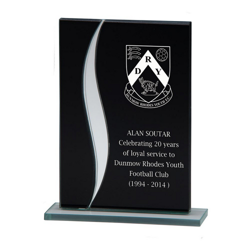 Spirit Mirror Glass Award | Black & Silver | 165mm