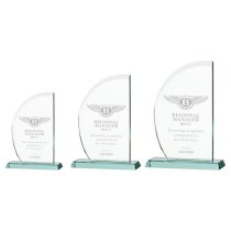 Jade Impulse Wave Glass Award | 205mm