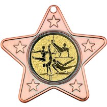 Gymnastics Star Shaped Medal | Bronze | 50mm