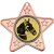 Horse Star Shaped Medal | Bronze | 50mm - M10BZ.HORSE