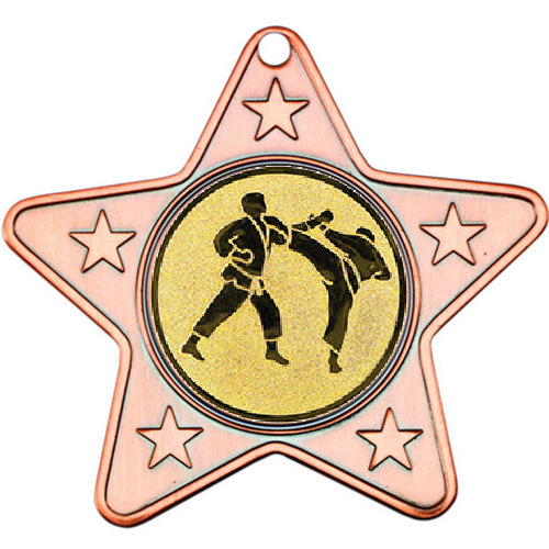 Karate Star Shaped Medal | Bronze | 50mm