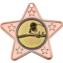 Pool Star Shaped Medal | Bronze | 50mm