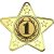 1st Place Star Shaped Medal | Gold | 50mm - M10G.1ST