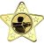 Archery Star Shaped Medal | Gold | 50mm - M10G.ARCHERY