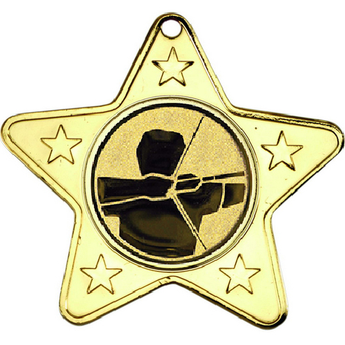 Archery Star Shaped Medal | Gold | 50mm