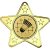 Badminton Star Shaped Medal | Gold | 50mm - M10G.BADMINTON
