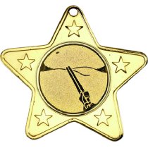 Clay Pigeon Star Shaped Medal | Gold | 50mm