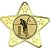 Cricket Star Shaped Medal | Gold | 50mm - M10G.CRICKET