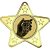 Dominos Star Shaped Medal | Gold | 50mm - M10G.DOMINOS