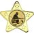 Fishing Star Shaped Medal | Gold | 50mm - M10G.FISHING