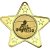 Go Kart Star Shaped Medal | Gold | 50mm - M10G.GOKART