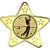 Golf Star Shaped Medal | Gold | 50mm - M10G.GOLF