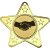 Handshake Star Shaped Medal | Gold | 50mm - M10G.HANDSHAKE