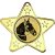 Horse Star Shaped Medal | Gold | 50mm - M10G.HORSE