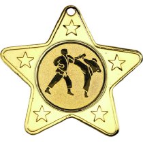 Karate Star Shaped Medal | Gold | 50mm