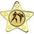 Karate Star Shaped Medal | Gold | 50mm - M10G.KARATE