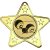 Lawn Bowls Star Shaped Medal | Gold | 50mm - M10G.LAWNBOWL