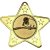 Pool Star Shaped Medal | Gold | 50mm - M10G.POOL