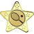 Tennis Star Shaped Medal | Gold | 50mm - M10G.TENNIS