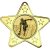 Ten Pin Star Shaped Medal | Gold | 50mm - M10G.TENPIN