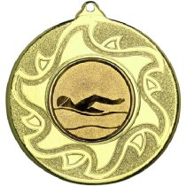 Swimming Sunshine Medal | Gold | 50mm