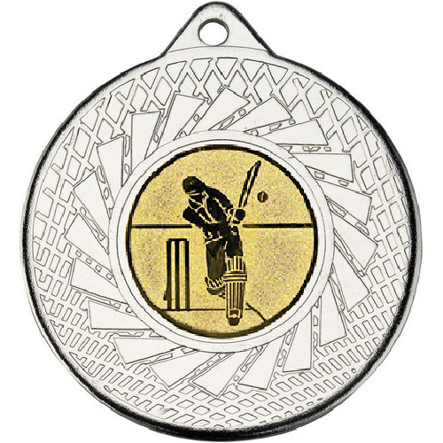Cricket Blade Medal | Silver | 50mm